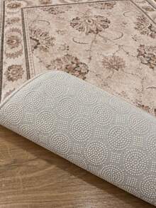 Pinkie Home - 1pc Vintage Persian-Floral & Stripted Bohemian Area Rug/Carpet/Bath Mat, Suitable For Bathroom, Kitchen, Entryway, Hallway, Bedside, Living Room, Bedroom, Machine Washable Rug, Home Decor - Mocha Brown - View 4