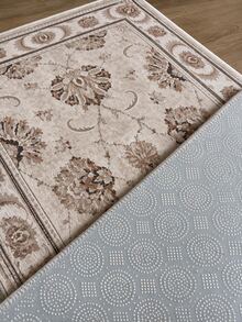 Pinkie Home - 1pc Vintage Persian-Floral & Stripted Bohemian Area Rug/Carpet/Bath Mat, Suitable For Bathroom, Kitchen, Entryway, Hallway, Bedside, Living Room, Bedroom, Machine Washable Rug, Home Decor - Mocha Brown - View 7