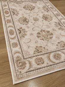 Pinkie Home - 1pc Vintage Persian-Floral & Stripted Bohemian Area Rug/Carpet/Bath Mat, Suitable For Bathroom, Kitchen, Entryway, Hallway, Bedside, Living Room, Bedroom, Machine Washable Rug, Home Decor - Mocha Brown - View 3