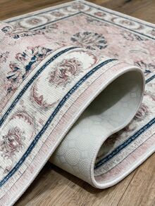 Pinkie Home - 1pc Vintage Persian-Floral & Stripted Bohemian Area Rug/Carpet/Bath Mat, Suitable For Bathroom, Kitchen, Entryway, Hallway, Bedside, Living Room, Bedroom, Machine Washable Rug, Home Decor - Pink - View 6