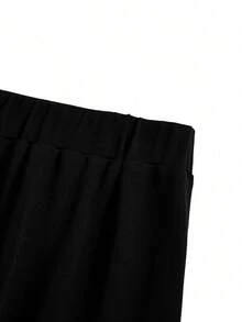 GlowEve CURVE Plus Size Women's Metal Decor Contrast Color Casual Versatile Daily Wear Skirt Fall - Multicolor - View 5