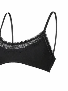 MISSGUIDED Black Lace Thong With Mesh Panel And Bow Detail Elegant Floral Embroidered String Bikini Bottom Valentine's Day Lingerie - Black - View 4