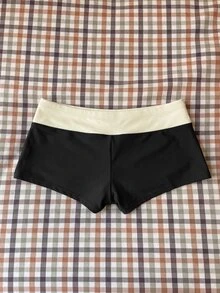 Elavelle Women's Elegant High Waist Bowknot Bikini Bottom(No Top), Summer/Fall Beach Black And White Vacation Party - Multicolor - View 3