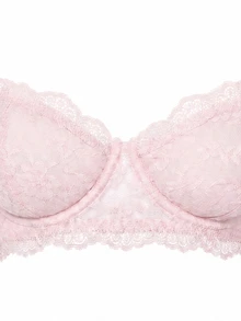 MISSGUIDED ثونغ مزين بحافة دانتيل زهرية مع تفاصيل فيونكة وأحزمة ساتان، هدية ملابس داخلية لعيد الحب - وردي - مشاهدة 4