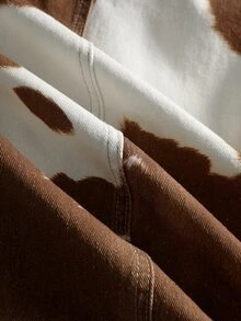 ROMWE MEN Áo khoác denim nam dáng rộng họa tiết da bò - Nhiều màu - Xem 7
