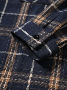 Manfinity CasualCool Men's Plus Size Plaid Single-Breasted Casual Versatile Daily Travel Shirt - Multicolor - View 9