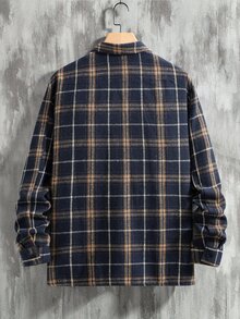 Manfinity CasualCool Men's Plus Size Plaid Single-Breasted Casual Versatile Daily Travel Shirt - Multicolor - View 4