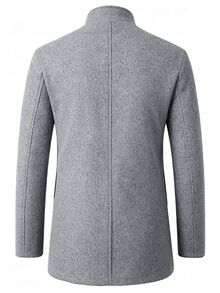 Manfinity CasualCool Men's Autumn/Winter Fashion Overcoat - Light Grey - View 5