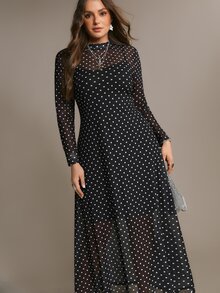 Freevana Plus Size Elegant 1920s 70's 1920 Vintage Party Date Night Evening Banquet All Black And White Black Dress 2pcs Set Autumn - Black - View 6