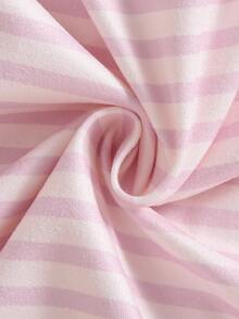 3 Pack Baby Girls Footed Rompers Cute Elegant Pink White Yellow Deer Floral Stripe Bow Long Sleeve Round Neck Regular Holiday Fall Pull Set - Apricot - View 7