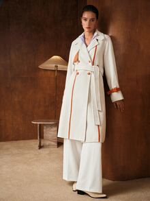 MOTF PREMIUM FASHION WOMEN'S PATCHWORK COLORBLOCK LEATHER & OVERCOAT - White - View 6