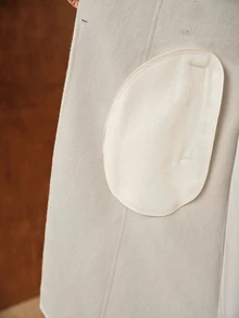 MOTF PREMIUM FASHION WOMEN'S PATCHWORK COLORBLOCK LEATHER & OVERCOAT - White - View 8