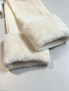 Yalmera 2026 New Chinese Style Contrast Color Fur Trim Wool Blend Jacket With Frog Button Design - Apricot - View 6