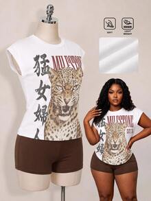 Slaydiva Spring/Summer Slim Fit Casual Cargo Round Neck Sleeveless T-Shirt Mini Shorts Women Two Pieces Set Y2K Vacation White Brown Rave Beach - Multicolor - View 11