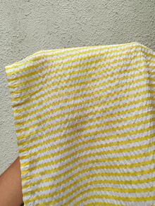 Sunnyshic Women's Casual Striped Skirt - Yellow - View 6