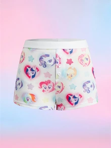 My Little Pony X SHEIN 女款卡通圖案低腰內褲 - 白色 - 查看 8