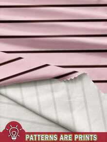 SHEIN CURVE+ 大尺碼休閒復古 Y2K 多功能派對條紋馬標誌印花，2026 秋冬 22W - 彩色 - 查看 3