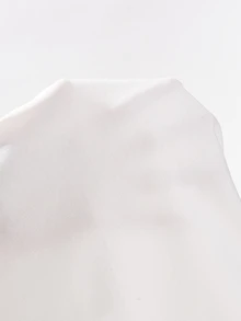 SHEIN X KAREN & MELISSA Sweetra Solid Color Pleated Fitted Tank Top - White - View 8