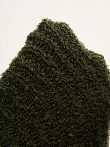 Bohemela 女款多功能復古休閒露肩長袖針織衫 時尚日常約會穿搭 橄欖綠 秋冬 - 軍綠色 - 查看 8