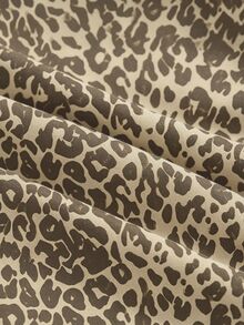 Rovax Y2K Leopard Print Retro Star Pattern Asymmetrical Shoulder Loose Top, Comfortable Casual Short Sleeve T-Shirt, Suitable For Daily Gatherings And Casual Outfits - Multicolor - View 6