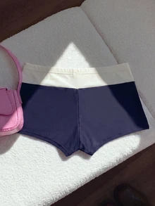 Elavelle Women's Flower Graphic Elegant Swimwear Bottom, Summer/Fall Pool Party Vacation Navy Blue Tropical - Multicolor - View 3