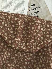 SHEIN Vintaside Kids 2件組女嬰花卉連帽外套與側邊蝴蝶結長褲套裝，時尚百搭休閒甜美戶外運動套裝，適合秋冬 - 彩色 - 查看 4