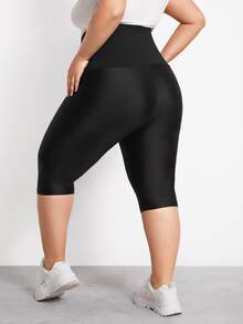 SHEIN CURVE+ 加大码高腰塑身衣 Carpi 紧身裤全身塑身提臀收腹束腰大腿塑身 - 黑色 - 查看 2