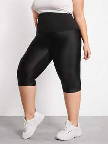 SHEIN CURVE+ 加大码高腰塑身衣 Carpi 紧身裤全身塑身提臀收腹束腰大腿塑身 - 黑色 - 查看 6