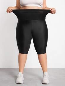 SHEIN CURVE+ 加大码高腰塑身衣 Carpi 紧身裤全身塑身提臀收腹束腰大腿塑身 - 黑色 - 查看 3