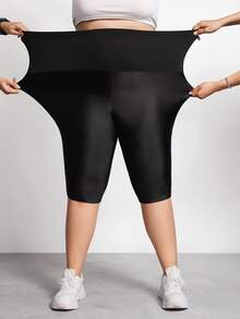 SHEIN CURVE+ 加大码高腰塑身衣 Carpi 紧身裤全身塑身提臀收腹束腰大腿塑身 - 黑色 - 查看 10