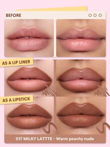 SHEGLAM Define & Fill Triangle 唇線筆-017 Milky Latte 品牌美妝化妝品 適合女士與女孩 - 017 Milky Latte - 查看 2
