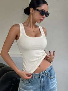 DAZY Women's Solid Color Pleated Casual Versatile Daily Wear Top - White - View 3