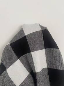 Manfinity Homme Men's Plaid Pattern Crew Neck Pullover Long Sleeve Sweater Suitable For Daily Wear - Black - View 7