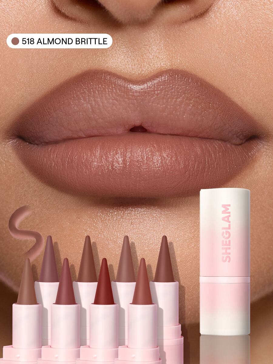 SHEGLAM Define & Fill Triangle 唇線筆-518 Almond Brittle 品牌美妝化妝品 適合女士與女孩 - 518 Almond Brittle - 查看 1
