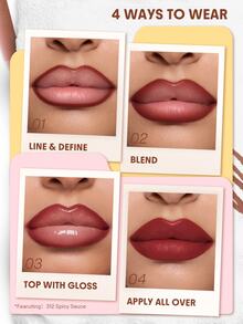 SHEGLAM Define & Fill Triangle Lip Liner-519 Waffle Batter Brand Beauty Cosmetic Makeup For Women And Girls - 519 Waffle Batter - View 4