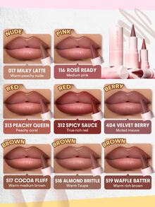SHEGLAM Define & Fill Triangle Lip Liner-519 Waffle Batter Brand Beauty Cosmetic Makeup For Women And Girls - 519 Waffle Batter - View 6