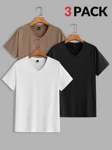 GETOML Kaos Pria Plain Casual - Putih - View 2