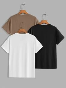 GETOML Kaos Pria Plain Casual - Putih - View 3