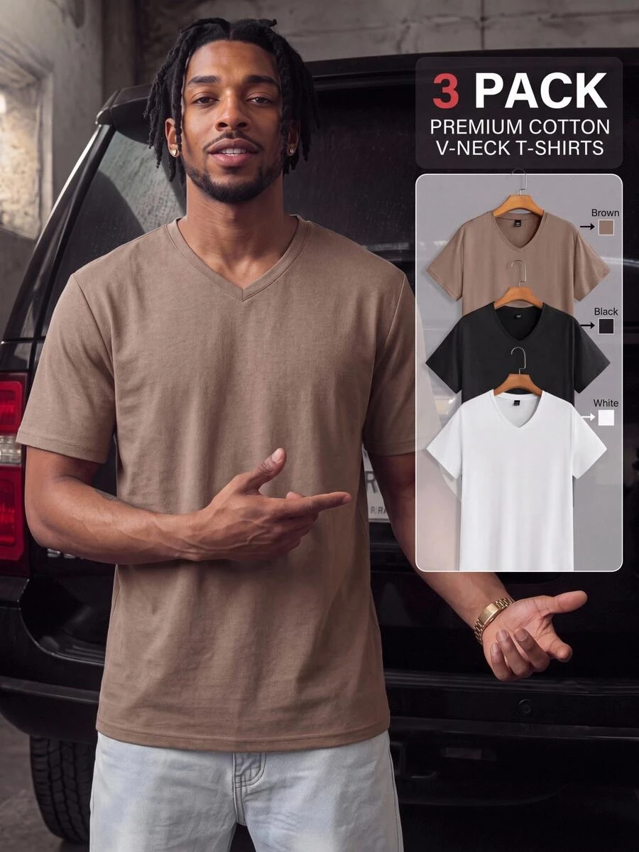 GETOML Kaos Pria Plain Casual - Putih - View 1