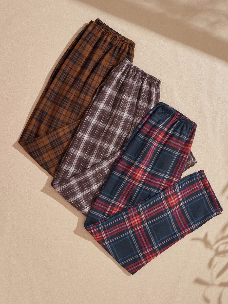 Lullawish Women's Elastic Waist Plaid Pajama Pants, Single Bottom - Multicolor - View 1