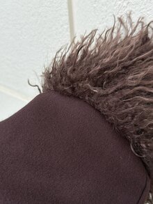 SHEIN EZwear Mantel Bulu Imitasi Tenun Cokelat untuk Wanita - Coffee Brown - View 12