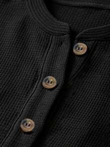 Breezaya Women's Black Button Design Long Sleeve Casual Shirt With Pockets For Daily Wear And Street Style - Black - View 5
