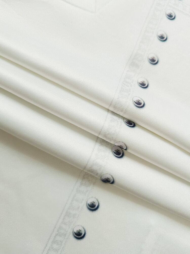 Resyla Hot-Selling New Style, Cool Chic Pure White Rivet Decor Lapel V-Neck Women's Short Sleeve T-Shirt, Suitable For Daily Wear, School, Street, Dating And Travel - Multicolor - View 4