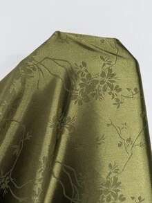 Solflare Plus Size Women's Elegant Jacquard Spaghetti Strap Casual Dress, Summer - Green - View 8