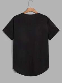GETOML Men's Solid Color Knitted Short Sleeve T-Shirt (3pcs/Pack), Summer, Vacation, Father's Day Gifts, Football - Dark Grey - View 6