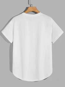 GETOML Men's Solid Color Knitted Short Sleeve T-Shirt (3pcs/Pack), Summer, Vacation, Father's Day Gifts, Football - Dark Grey - View 4