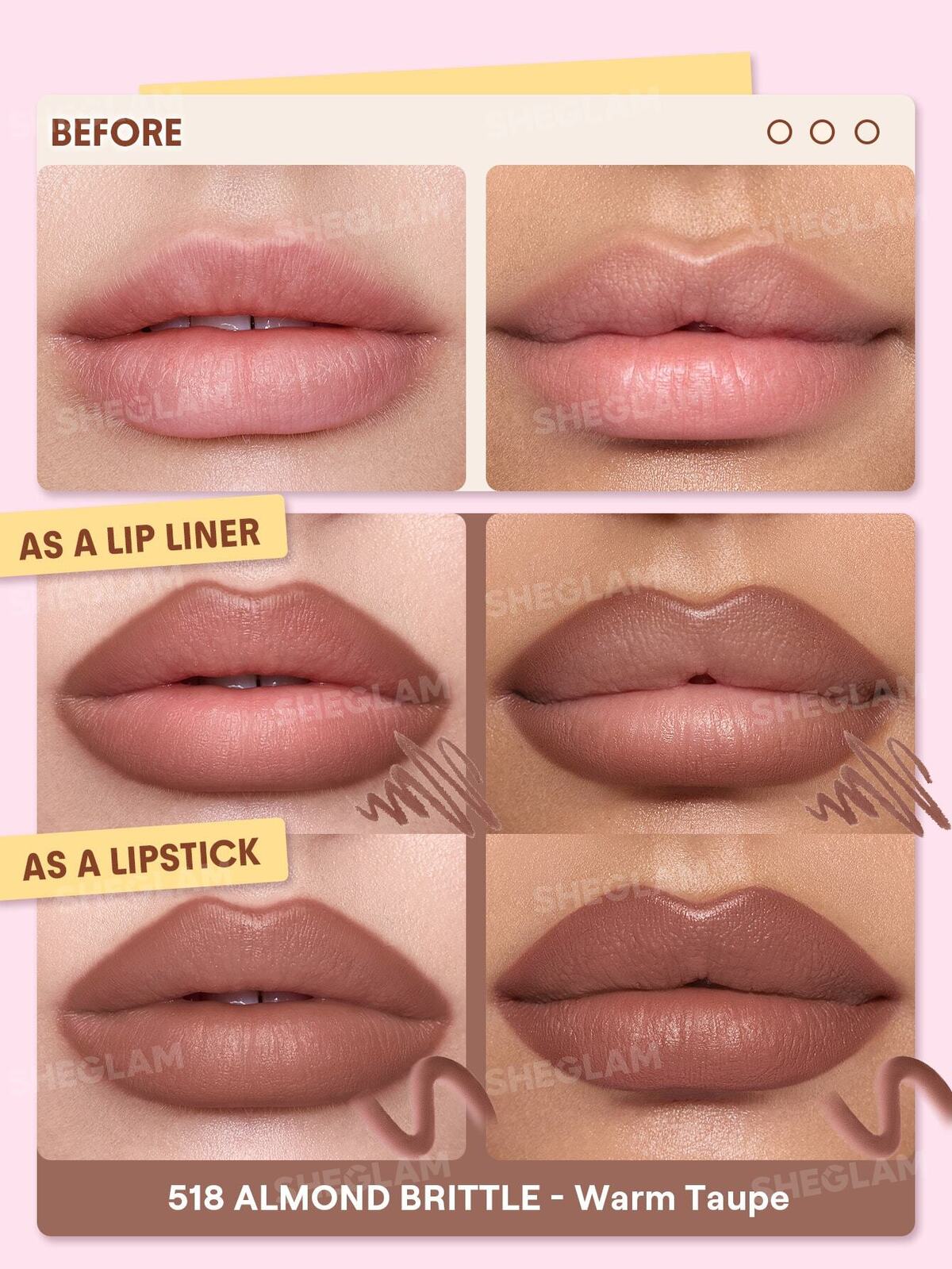 Define & Fill Triangle Lip Liner-518 Almond Brittle