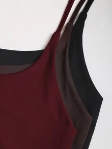Sweetra 女款歐美時尚休閒新款夏季顯瘦性感掛脖優雅露背通勤休閒健身百搭三件套上衣 - 彩色 - 查看 4