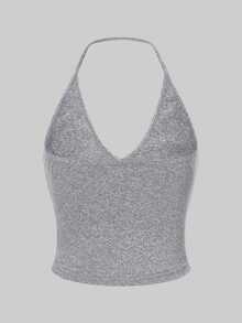 Sweetra 3pcs Solid Halter Top - Multicolor - View 5