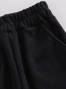 女童長褲 2026 秋冬新款 時尚打底褲 百搭喇叭褲 適合年輕女孩 - 黑色 - 查看 5